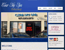 Tablet Screenshot of clearskyspafairfield.com